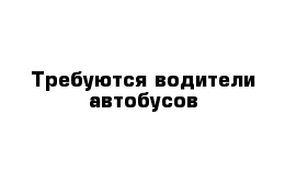 Требуются водители автобусов